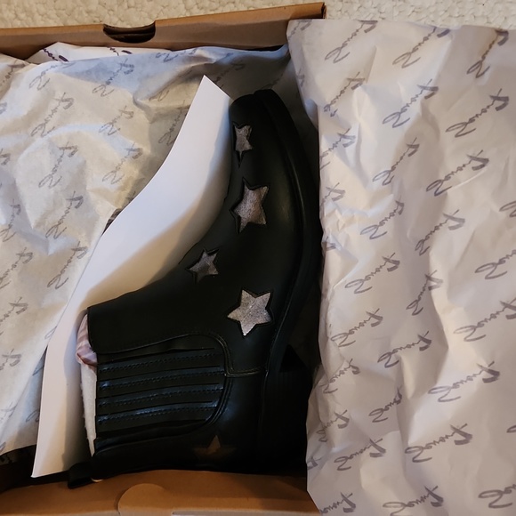 Seven7 Rockstar Ankle Booties Shooties Black Cowboy Foot - Picture 3 of 16